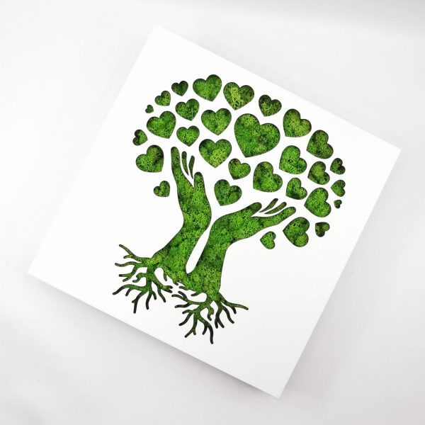 Tablou licheni - Tree 50x50