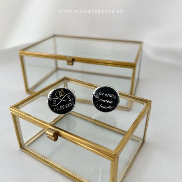 Butoni personalizati pentru mire - De astazi suntem o familie!