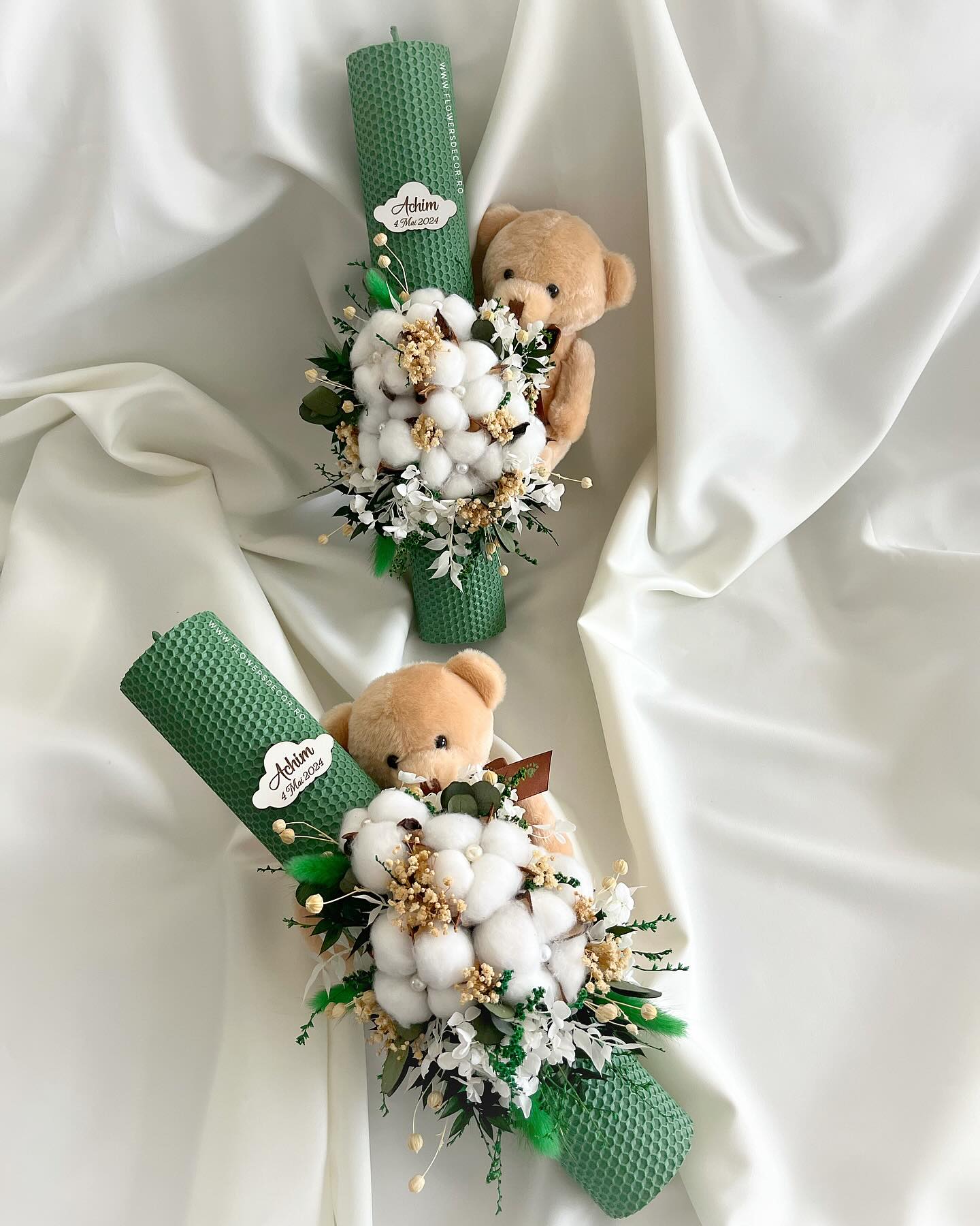 lumanare botez verde smarald