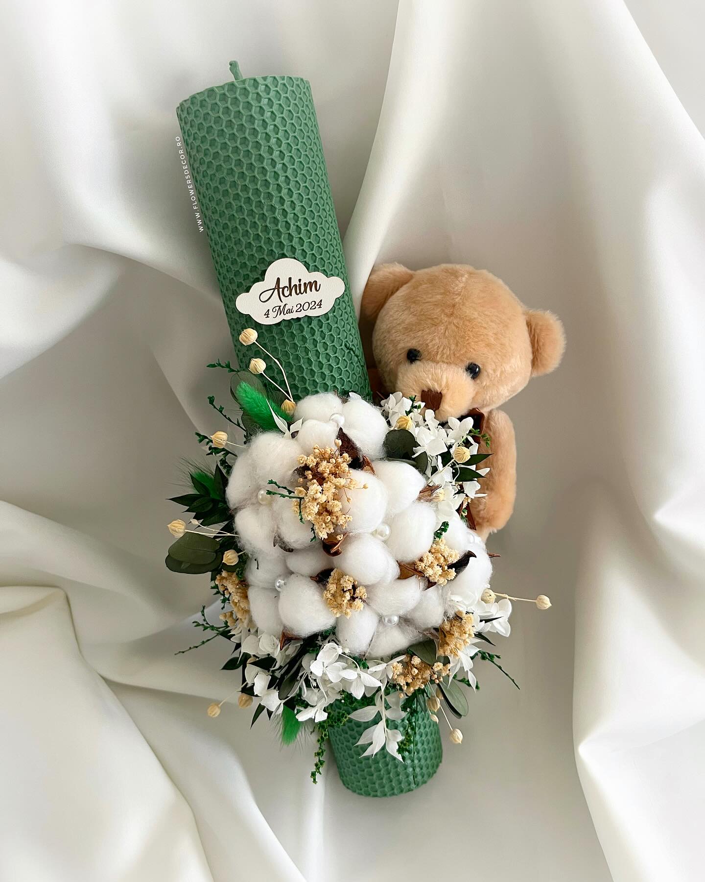 lumanare botez verde