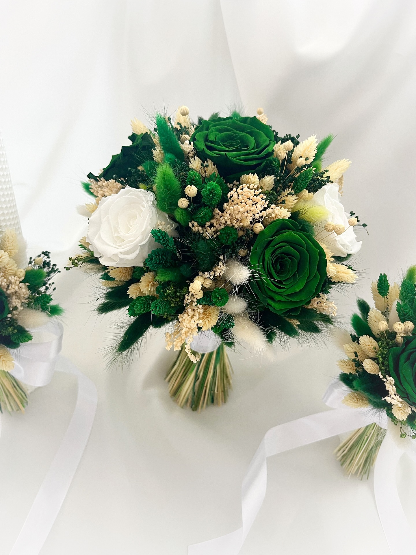 buchet alb verde