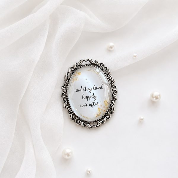 Brosa personalizata pentru buchet, Cream